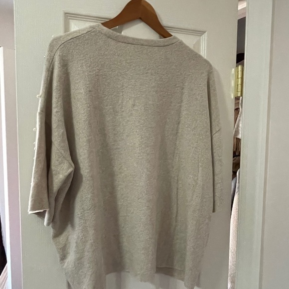 SOLD Zara Trafaluc Soft Touch Faux Pearl Sweater - Picture 3 of 4